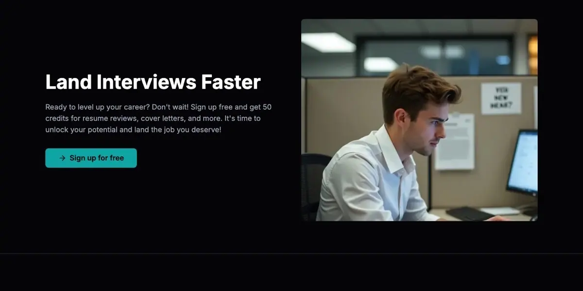 Screenshot of the Nucrox homepage: 'Land Interviews Faster'